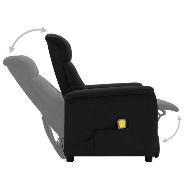 Massagesessel Schwarz Wildleder-Optik