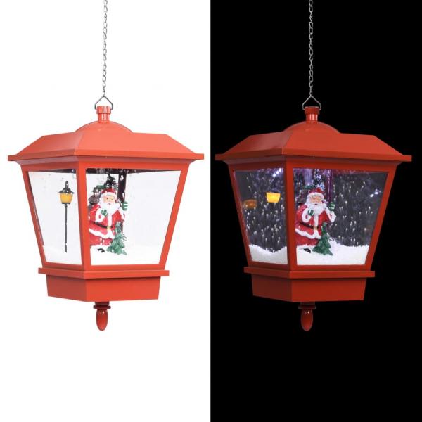 ARDEBO.de - Weihnachts-Hängelampe LED-Licht und Weihnachtsmann Rot 27×27×45