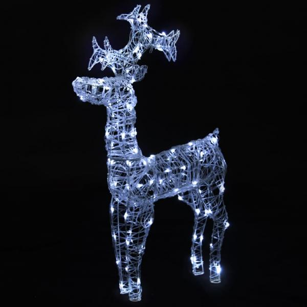 Weihnachtsdeko Rentier 90 LEDs 60x16x100 cm Acryl