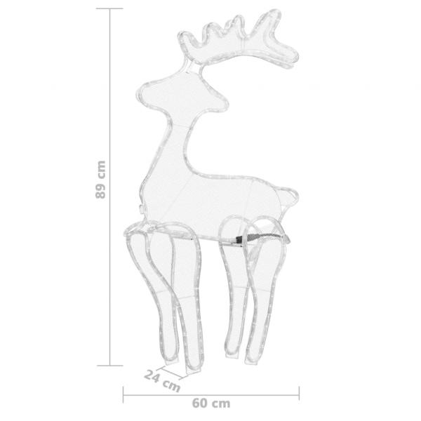 Rentier Weihnachtsdekoration mit Mesh 306 LEDs 60x24x89 cm