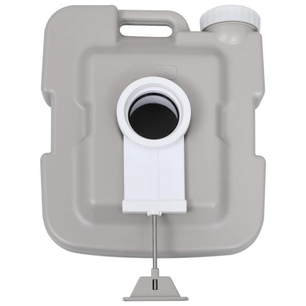 Tragbare Campingtoilette Grau 10 + 10 L