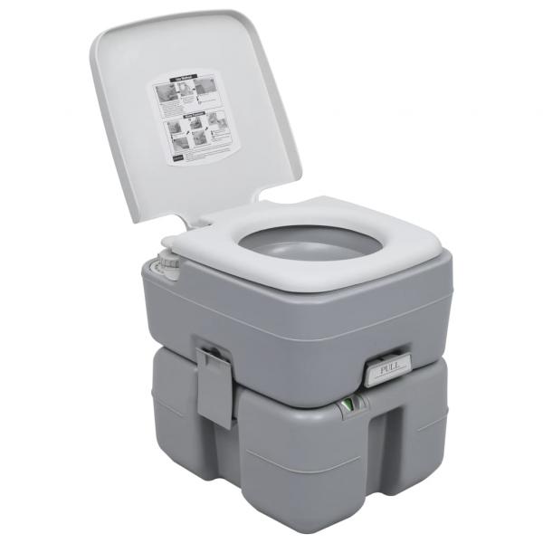 ARDEBO.de - Tragbare Campingtoilette Grau 20+10 L