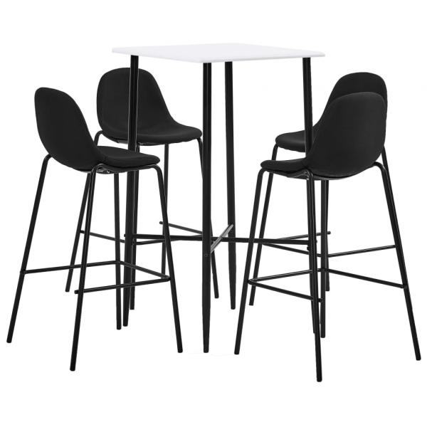 ARDEBO.de - 5-tlg. Bar-Set Stoff Schwarz