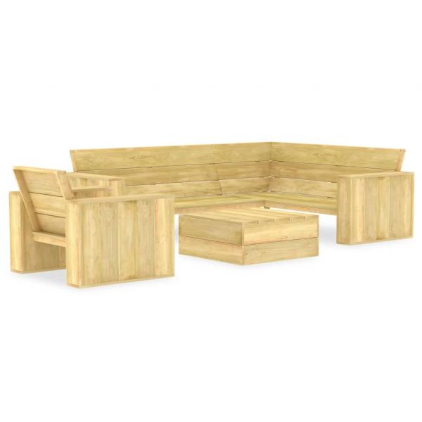 ARDEBO.de - 3-tlg. Garten-Lounge-Set Kiefernholz Imprägniert