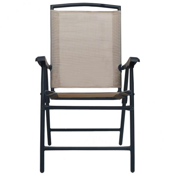 3-tlg. Bistro-Set Taupe Stahl