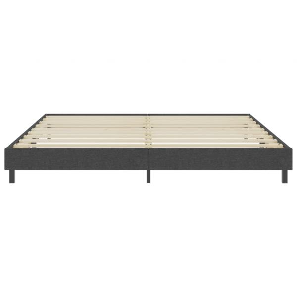 Boxspringbett Dunkelgrau Stoff 200x200 cm