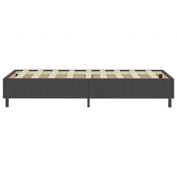 Boxspringbett Dunkelgrau Stoff 90x200 cm