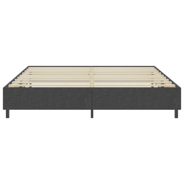 Boxspringbett Dunkelgrau Stoff 200x200 cm