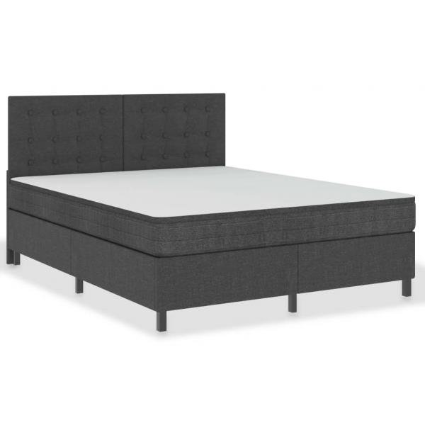 Boxspringbett Dunkelgrau Stoff 180x200 cm