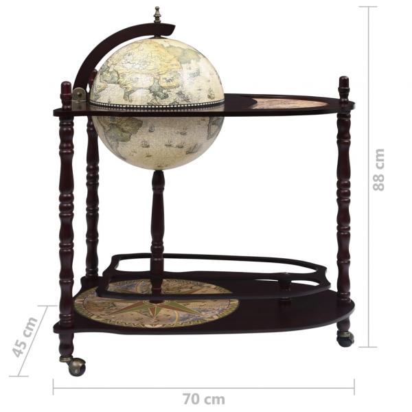 Globus-Bartisch Eukalyptusholz Grün Freistehend