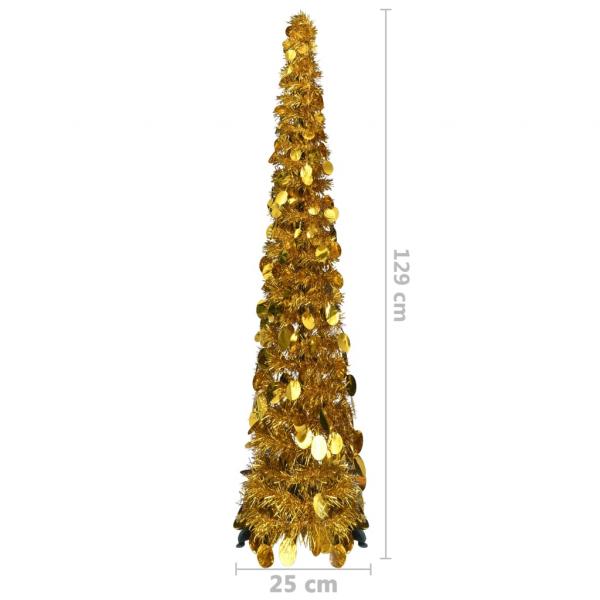 Künstlicher Pop-Up-Weihnachtsbaum Golden 120 cm PET