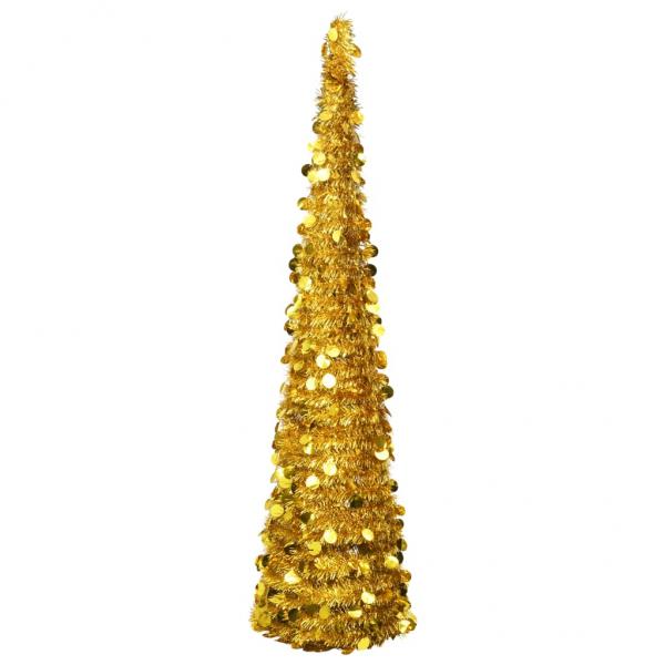 ARDEBO.de - Künstlicher Pop-Up-Weihnachtsbaum Golden 180 cm PET