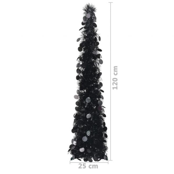 Künstlicher Pop-Up-Weihnachtsbaum Schwarz 120 cm PET