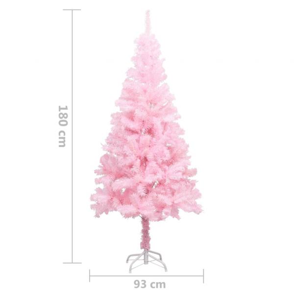 Künstlicher Weihnachtsbaum mit Ständer Rosa 180 cm PVC