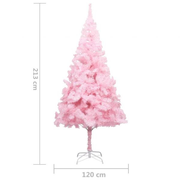 Künstlicher Weihnachtsbaum mit Ständer Rosa 210 cm PVC