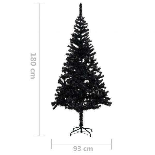 Künstlicher Weihnachtsbaum mit Ständer Schwarz 180 cm PVC