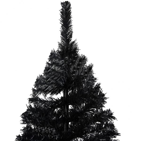 Künstlicher Weihnachtsbaum mit Ständer Schwarz 210 cm PVC