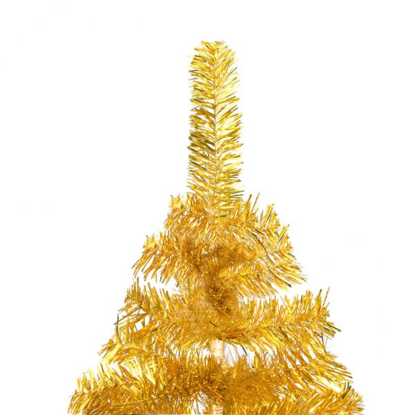 Künstlicher Weihnachtsbaum mit Ständer Gold 150 cm PET