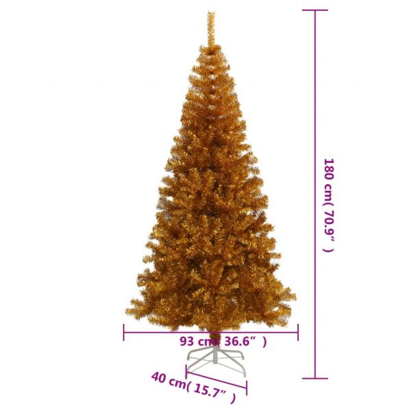 Künstlicher Weihnachtsbaum mit Ständer Gold 180 cm PET