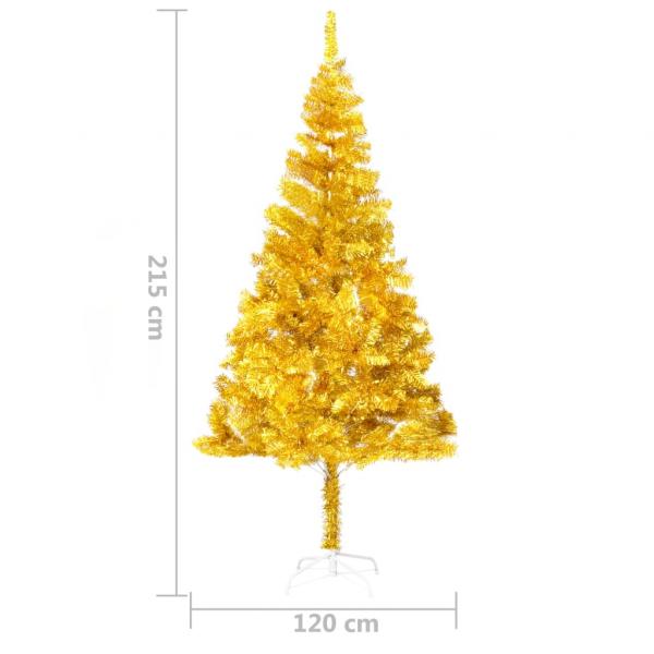 Künstlicher Weihnachtsbaum mit Ständer Gold 210 cm PET