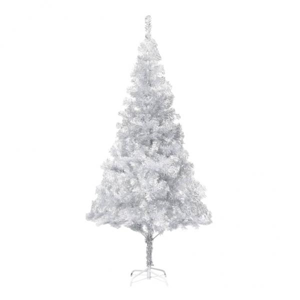 ARDEBO.de - Künstlicher Weihnachtsbaum mit Ständer Silber 180 cm PET