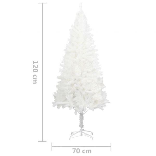 Künstlicher Weihnachtsbaum Naturgetreue Nadeln Weiß 120 cm