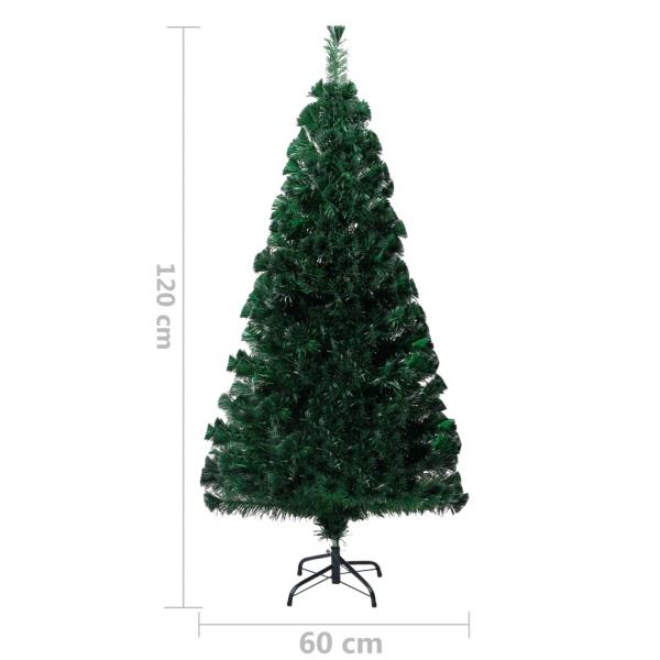 Künstlicher Weihnachtsbaum mit Ständer Grün 120 cm Glasfaser