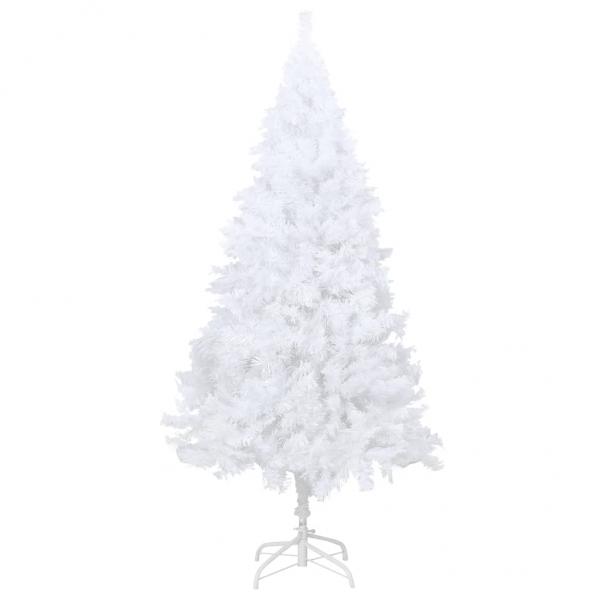 Künstlicher Weihnachtsbaum mit Dicken Zweigen Weiß 150 cm PVC