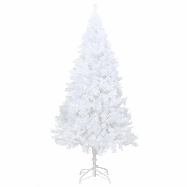 Künstlicher Weihnachtsbaum mit Dicken Zweigen Weiß 210 cm PVC