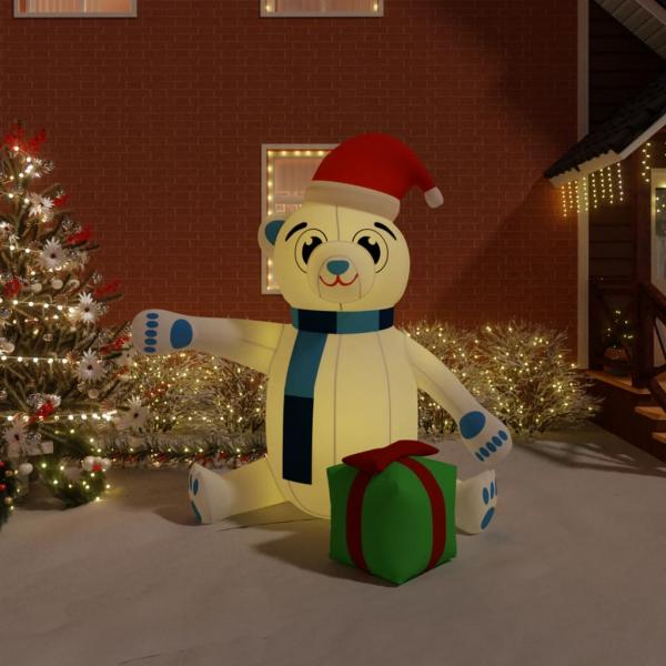 ARDEBO.de - Weihnachtsdekoration Aufblasbarer Teddybär LED 240 cm