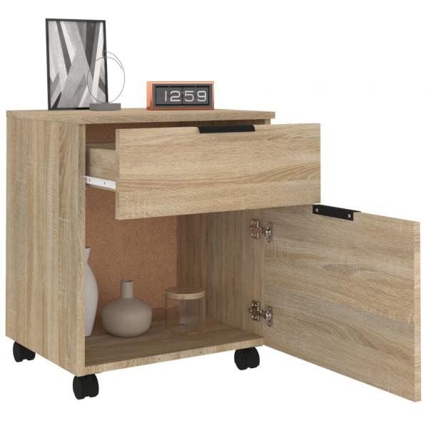 Mobiler Aktenschrank mit Rollen Sonoma-Eiche 45x38x54 cm