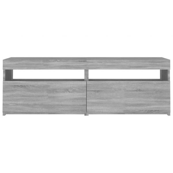 TV-Schrank mit LED-Leuchten Grau Sonoma 120x35x40 cm