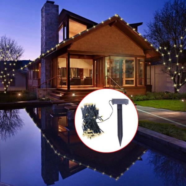 ARDEBO.de - LED-Solar-Lichterkette Warmweiß Weihnachtsdeko