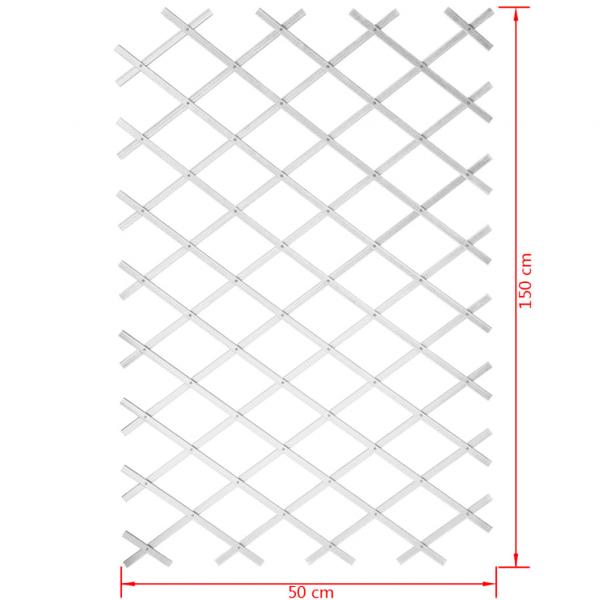 Nature Garten-Rankgitter 50x150 cm PVC Weiß 6040701