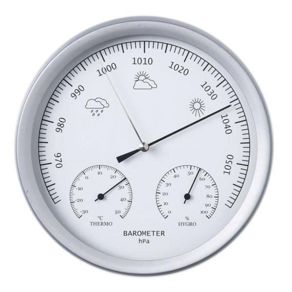 ARDEBO.de - Nature 3-in-1 Barometer mit Thermometer und Hygrometer 20 cm 6080081