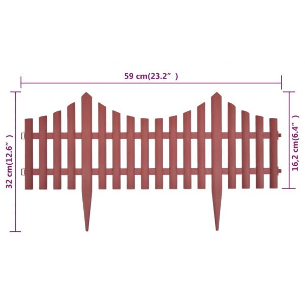 Rasenkanten 17 Stk. Braun 10 m PP