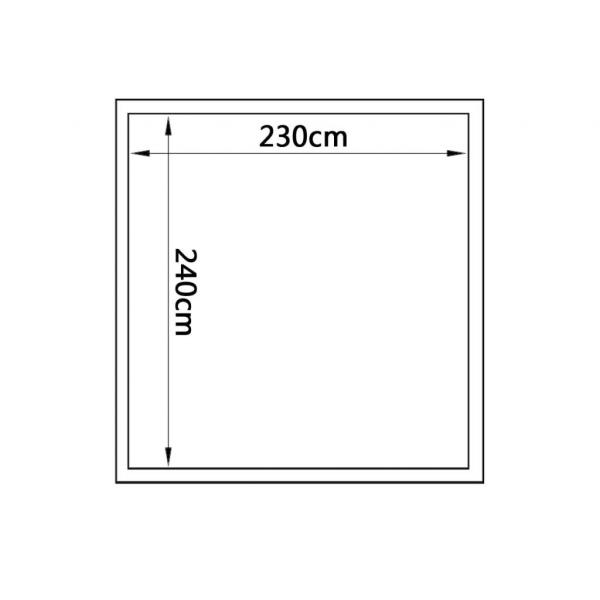 Gewächshaus mit Fundament Verstärkt Aluminium 6,05 m²