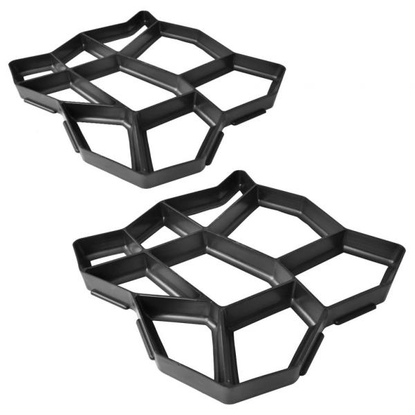 ARDEBO.de - Pflasterform für den Garten 42 x 42 x 4 cm 2er-Set