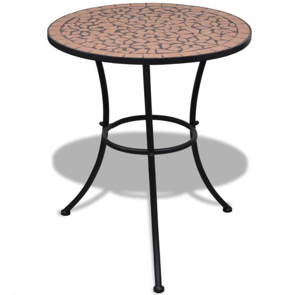 ARDEBO.de - Bistrotisch Terrakotta-Rot 60 cm Mosaik