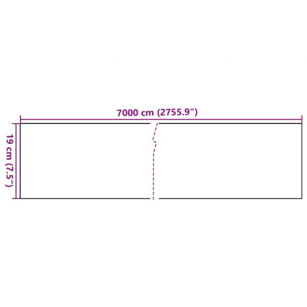 Gartenzaun-Sichtschutz PVC 70×0,19 m Hellgrau