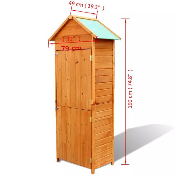 Gartenschrank Braun 42,5x64x190 cm