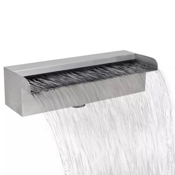 ARDEBO.de - Pool-Wasserfall Fontäne Rechteckig Edelstahl 30 cm