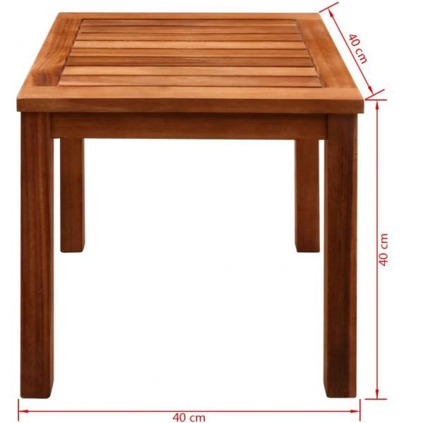 Sonnenliege mit Tisch Massivholz Akazie und Textilene