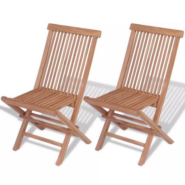 ARDEBO.de - Klappbare Gartenstühle 2 Stk. Massivholz Teak