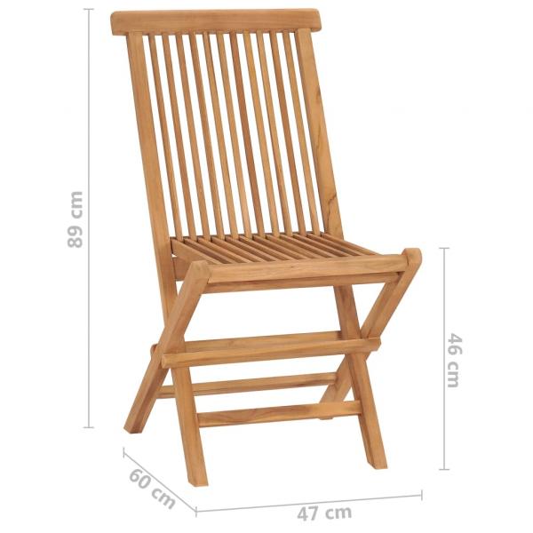 Klappbare Gartenstühle 2 Stk. Massivholz Teak