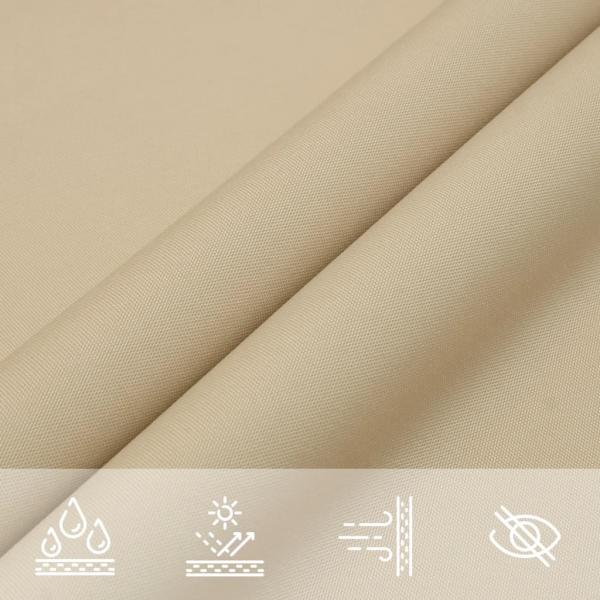 Sonnensegel Oxford-Gewebe Rechteckig 4x6 m Beige 