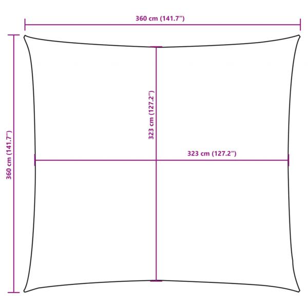 Sonnensegel Oxford-Gewebe Quadratisch 3,6x3,6 m Anthrazit 