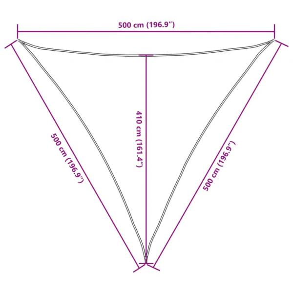 Sonnensegel Oxford-Gewebe Dreieckig 5x5x5 m Terrakotta-Rot 