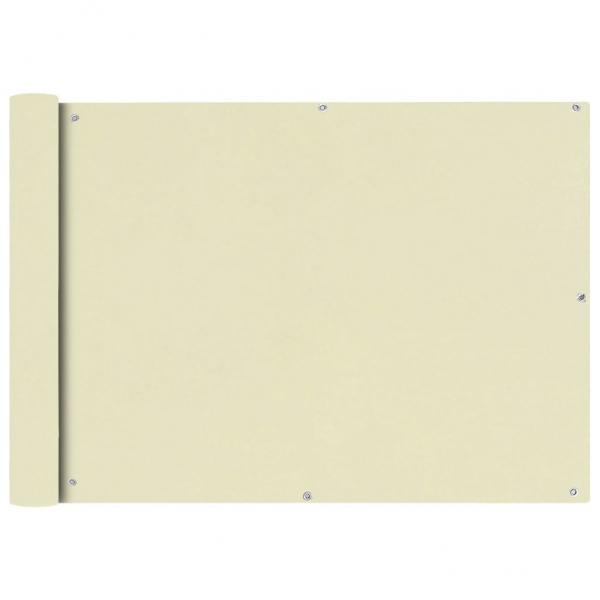 ARDEBO.de - Balkonsichtschutz Oxfordgewebe 75x600 cm Creme