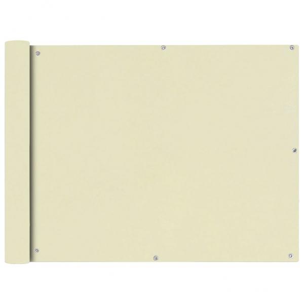 ARDEBO.de - Balkonsichtschutz Oxfordgewebe 90x600 cm Creme